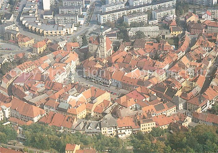 Sumava Czechia Stadtzentrum Fliegeraufnahme
