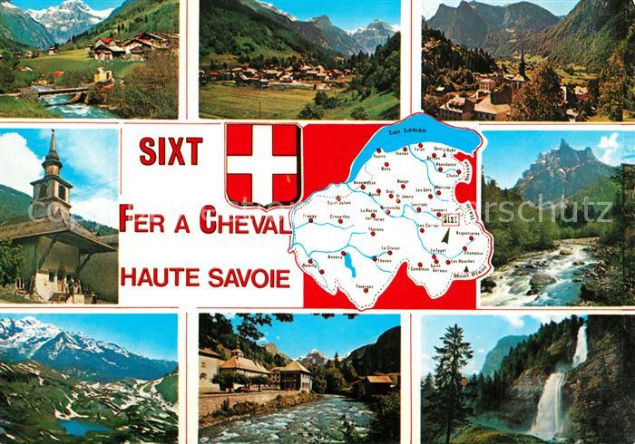 Sixt-Fer-a-Cheval et le Cirque du Fer a Cheval Landschaftspanorama Wasserfall Be