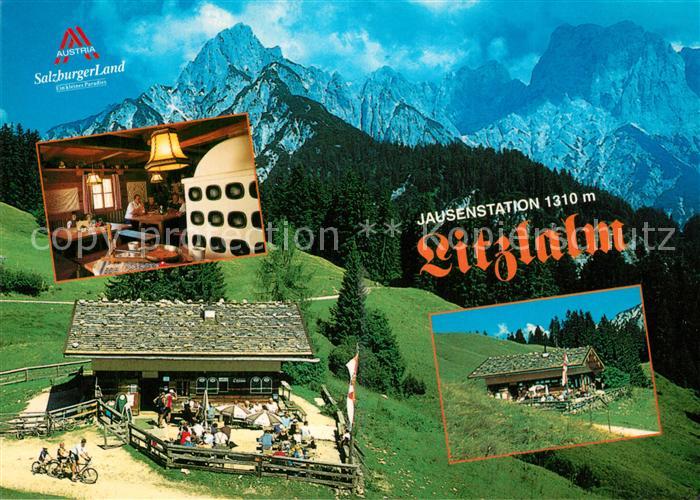 Weissbach Lofer Jausenstation Litzalm Loferer Steinberge