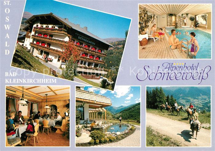 Bad Kleinkirchheim Kaernten Alpenhotel Schneeweiss Hallenbad Restaurant Reiturla