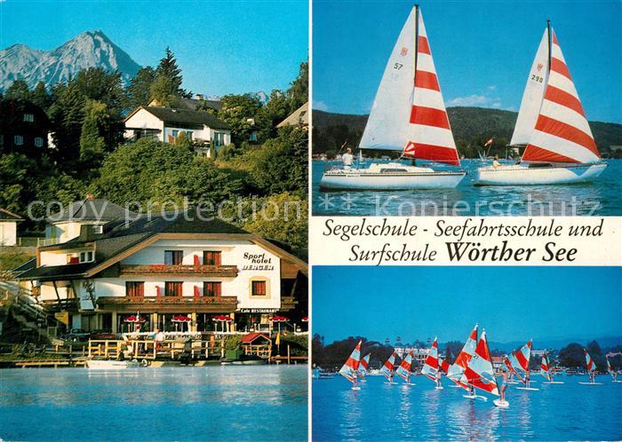 Velden Woerthersee Sporthotel Berger Segelschule Segeln Windsurfen