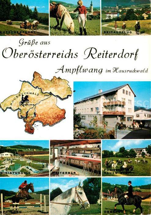 Ampflwang Hausruckwald Reiterpension Hausruckhof Kutschenfahrt Ausritt Springrei