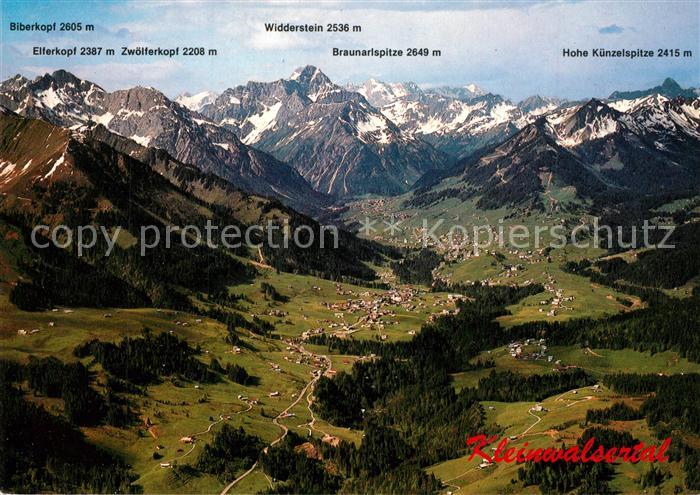 Kleinwalsertal Vorarlberg Alpenpanorama Fliegeraufnahme