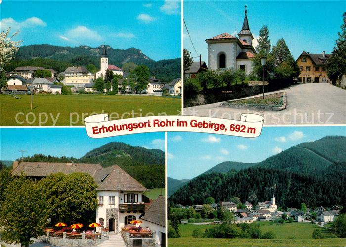Rohr Gebirge Sommerfrische Ortsansicht mit Kirche Hotel Kaiser Franz Josef