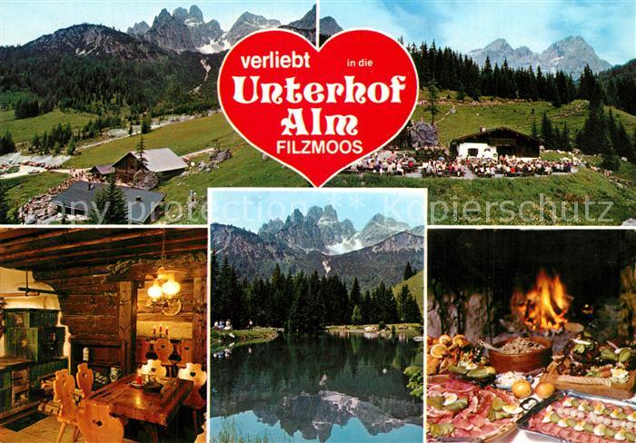 Filzmoos Berggasthof Unterhof Alm Bergsee Wasserspiegelung Alpenpanorama Herz