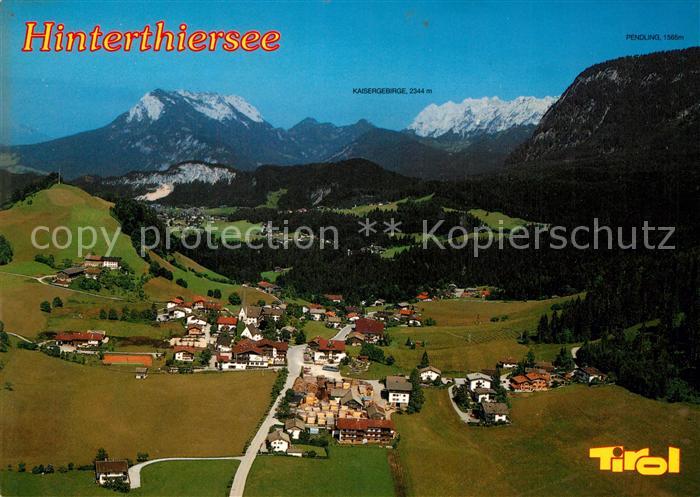 Hinterthiersee Alpenpanorama Kaisergebirge Fliegeraufnahme