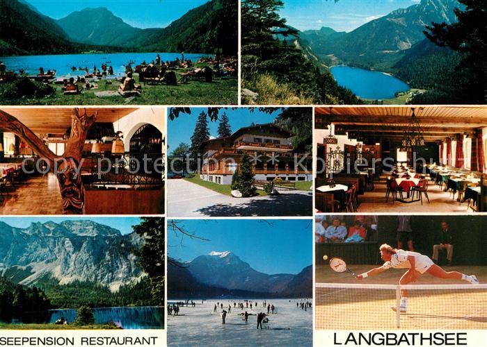 Ebensee Oberoesterreich Sporthotel Restaurant Langbathsee Tennis Landschaftspano