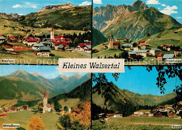 Riezlern Kleinwalsertal Vorarlberg mit den Orten Hirschegg Baad Mittelberg Alpen
