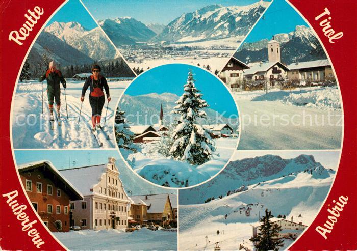 Reutte Tirol Panorama Wintersportplatz Skilanglauf Dorfstrasse Alpen