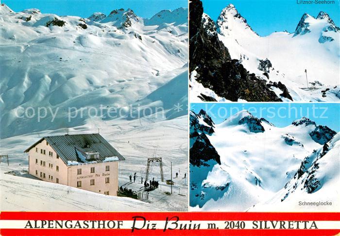 Bielerhoehe Alpengasthof Piz Buin Gebirgspanorama Silvretta