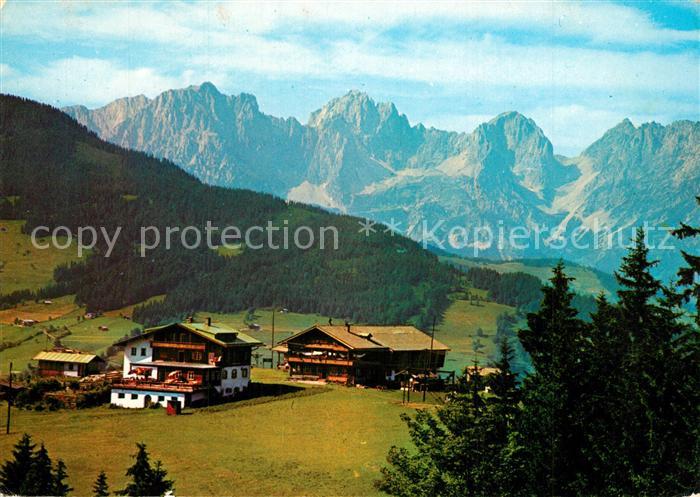 Kirchberg Tirol Alpengasthof Meierl mit Wildem Kaiser Kaisergebirge