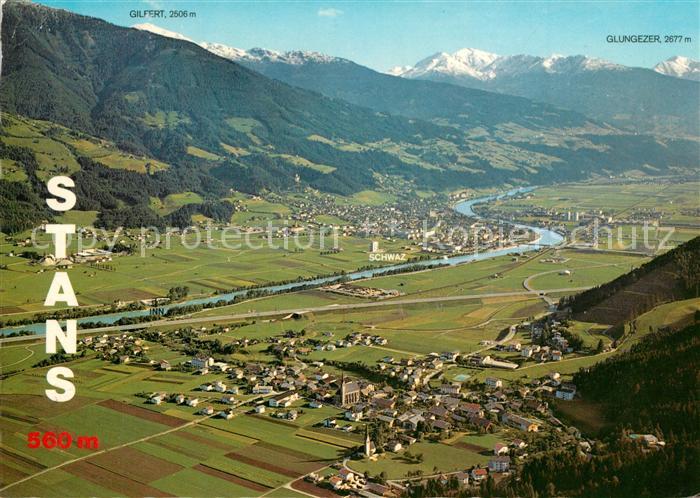 Stans Tirol Alpenpanorama Fliegeraufnahme