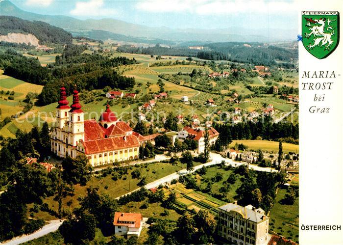 Maria Trost Barocke Wallfahrtskirche Fliegeraufnahme Wappen
