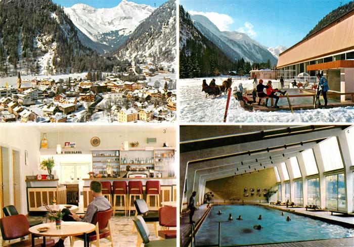 Mallnitz Kaernten Gesamtansicht mit Alpenpanorama Thermalbad Hallenbad Cafeteria