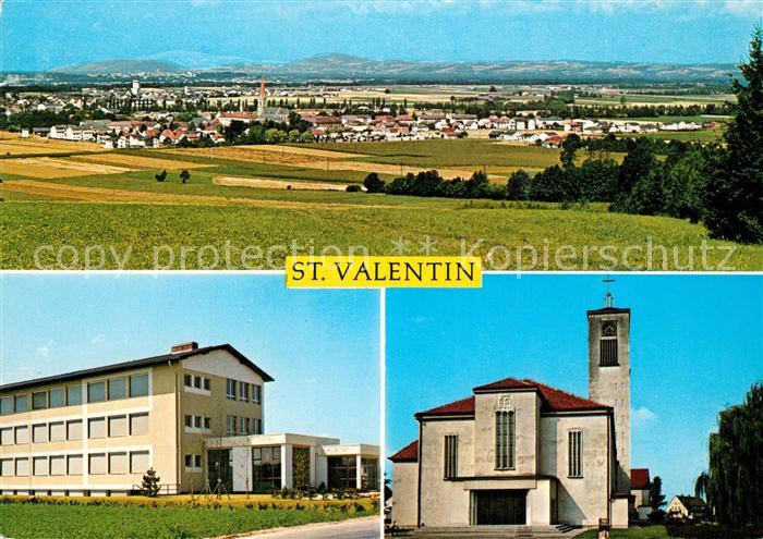 St Valentin Niederoesterreich Panorama Schule Kirche