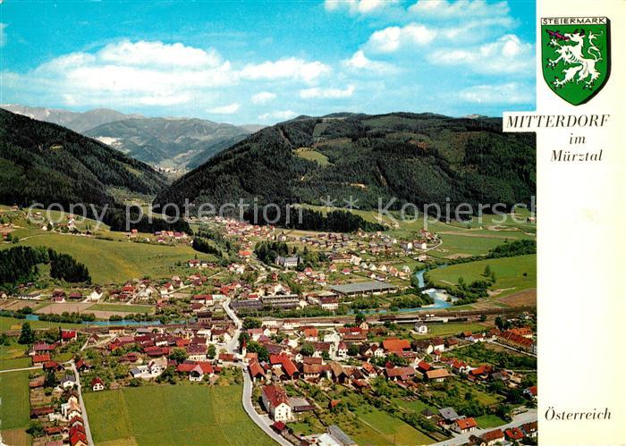 Mitterdorf Muerztal Fliegeraufnahme mit Veitschalpe
