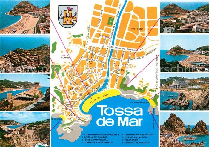 Tossa de Mar Lagplan Fliegeraufnahmen Straende