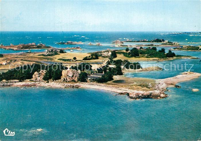 Port-Blanc 22 Penvenan Fliegeraufnahme Ile St-Gildas