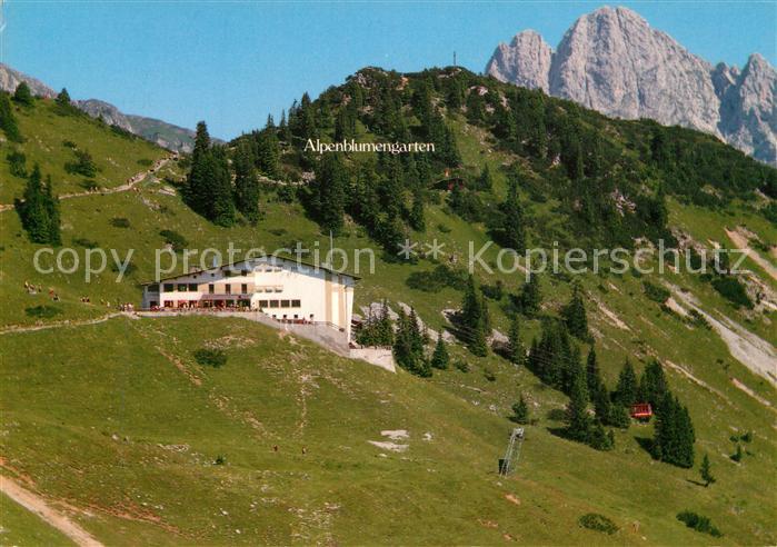 Reutte Tirol Reuttener Bergbahn Restaurant Hahnenklamm mit Gehrenspitze