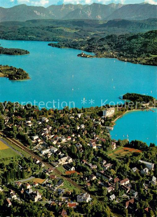 Poertschach Woerthersee Fliegeraufnahme mit Maria Woerth und Karawanken