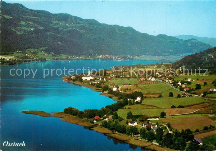 Ossiach Fliegeraufnahme Seepartie