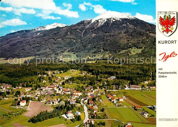 Igls Tirol Fliegeraufnahme mit Patscherkofel