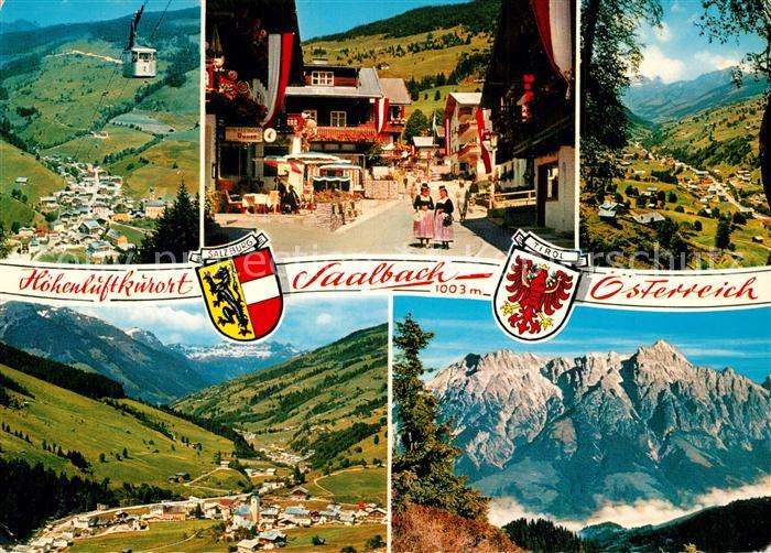 Saalbach-Hinterglemm Fliegeraufnahme Seilbahn zum Schattberg Dorfstrasse Blick v