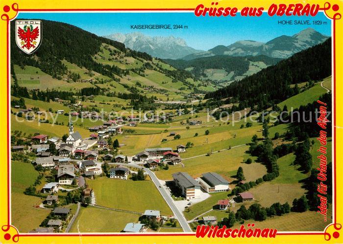 Oberau Wildschoenau Tirol Fliegeraufnahme Kaisergebirge Hohe-Salve