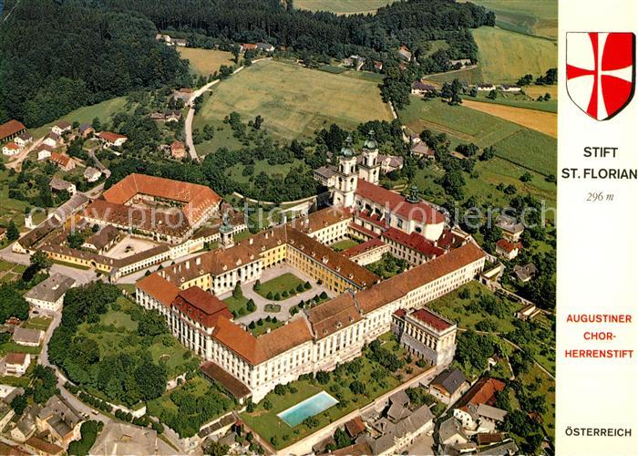 Linz Donau Stift St. Florian Fliegeraufnahme