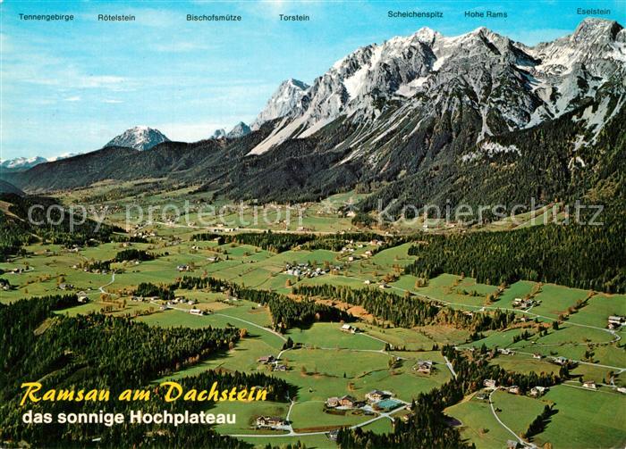 Ramsau Dachstein Steiermark Fliegeraufnahme Hochplateau mit Suedwaenden