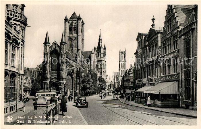Gand Belgien Eglise Saint Nicolas et le Beffroi
