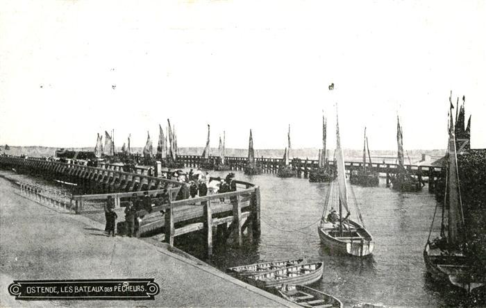Ostende Oostende Les Bateaux des Pecheurs