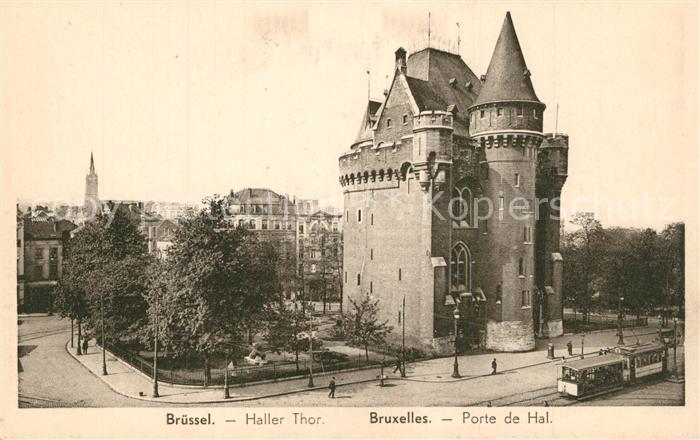 Bruxelles Bruessel Porte de Hal Tram Haller Tor Strassenbahn