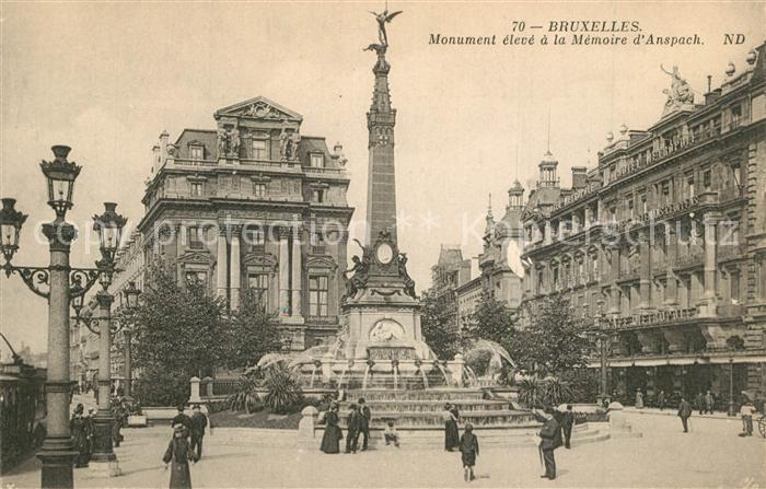 Bruxelles Bruessel Monument a la Mémoire d Anspach Denkmal