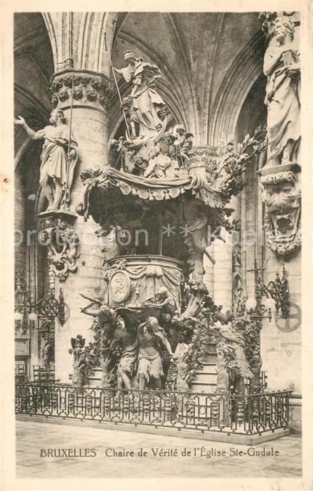 Bruxelles Bruessel Chaire de Vérité Eglise Sainte Gudule