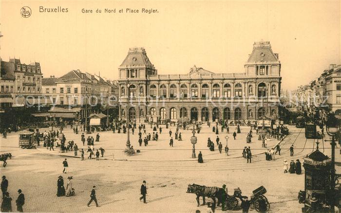 Bruxelles Bruessel Gard du Nord et Place Rogier