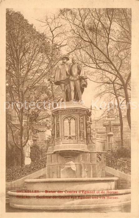 Bruxelles Bruessel Statue des Comtes d Egmont et de Hornes