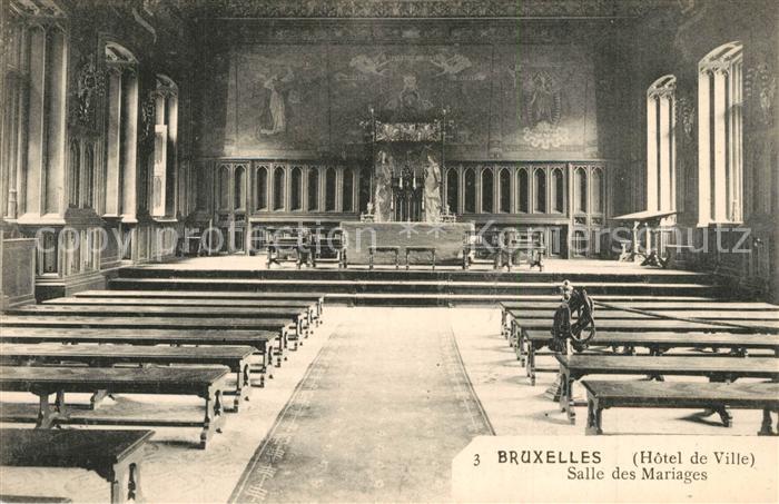 Bruxelles Bruessel Hotel de Ville Salle des Mariages