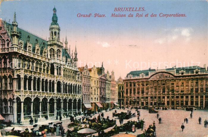 Bruxelles Bruessel Grand Place Maison du Roi et des Corporations Marktplatz Gild