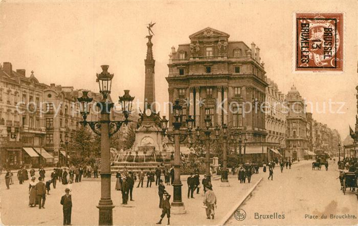 Bruxelles Bruessel Place de Brouckère Monument Anspach Serie Bruxelles No. 109 S