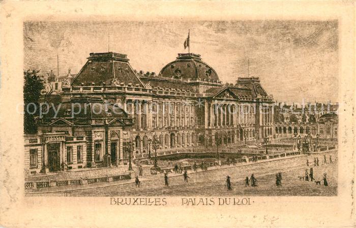Bruxelles Bruessel Palais du Roi Dessin Kuenstlerkarte