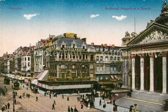 Bruxelles Bruessel Boulevard Anspach et la Bourse Boerse