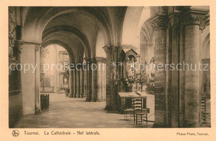 Tournai Hainaut Cathedrale nef latérale