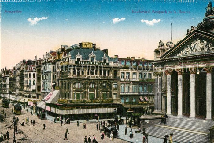 Bruxelles Bruessel Boulevard Anspach et la Bourse Boerse