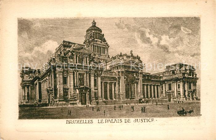 Bruxelles Bruessel Palais de Justice Dessin Kuenstlerkarte