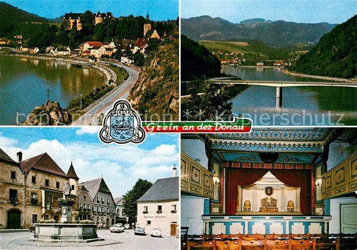 Grein Donau Oberoesterreich Donaubruecke Hauptplatz Stadttheater