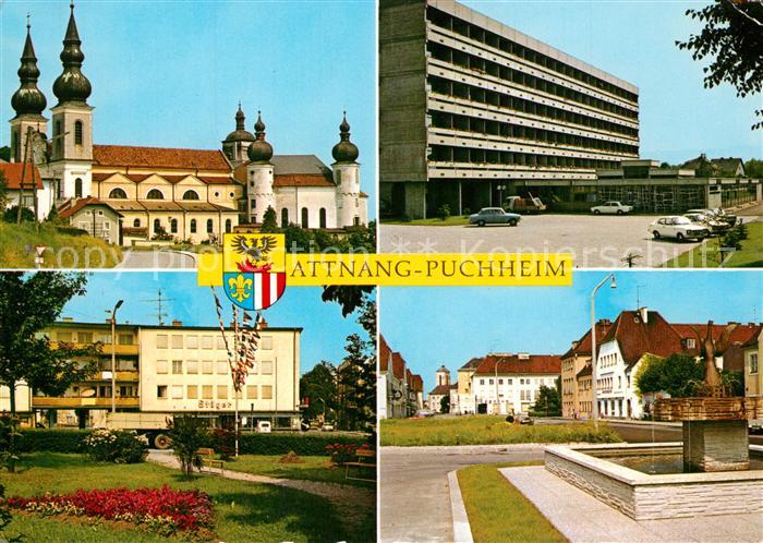 Attnang-Puchheim Basilika Hochhaus Haeuserpartie Innenstadt