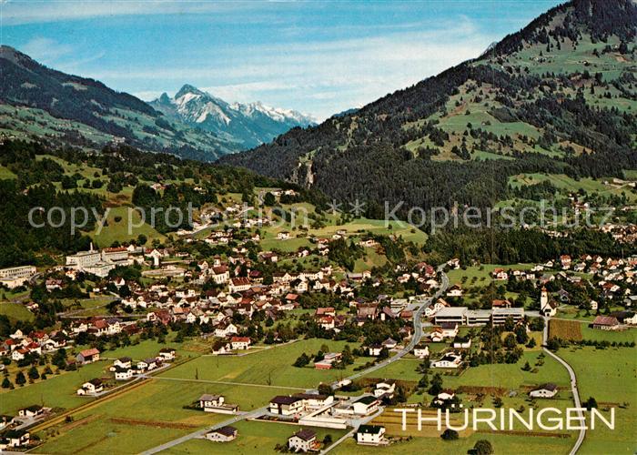 Thueringen Vorarlberg Panorama Blick gegen Zitterklapfen Lechquellengebirge Flie