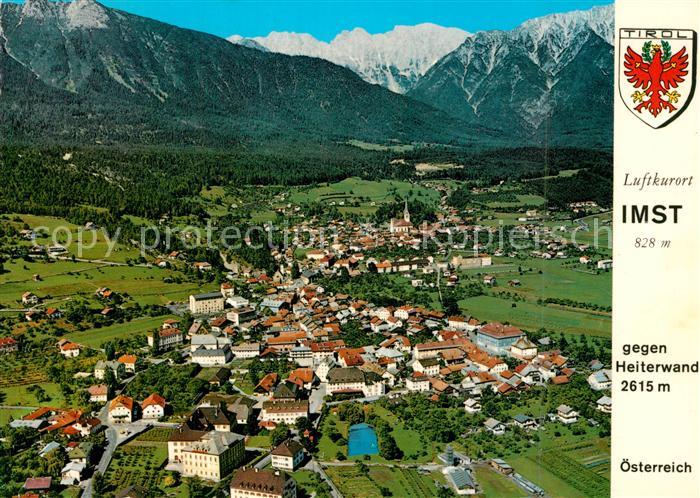 Imst Tirol Panorama Blick gegen Heiterwand Lechquellengebirge Fliegeraufnahme Wa