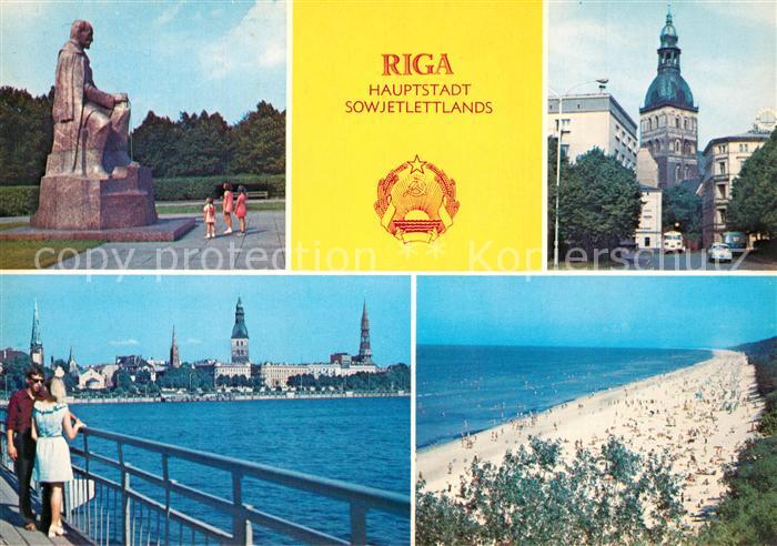 Riga Lettland Janis Rainis Denkmal Dom Strand Hauptstadt Sowjetlettlands